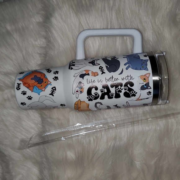 "Life is better with Cats" Insulated Cup - Picture 1 of 7